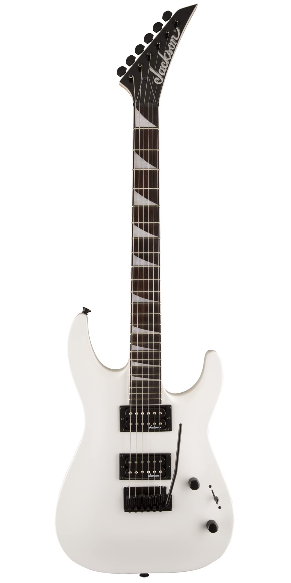 Jackson Dinky Arch Top JS22 DKA Electric Guitar - Snow White Bundle with Cable, Tuner, Strap, Picks, and Austin Bazaar Instructi
